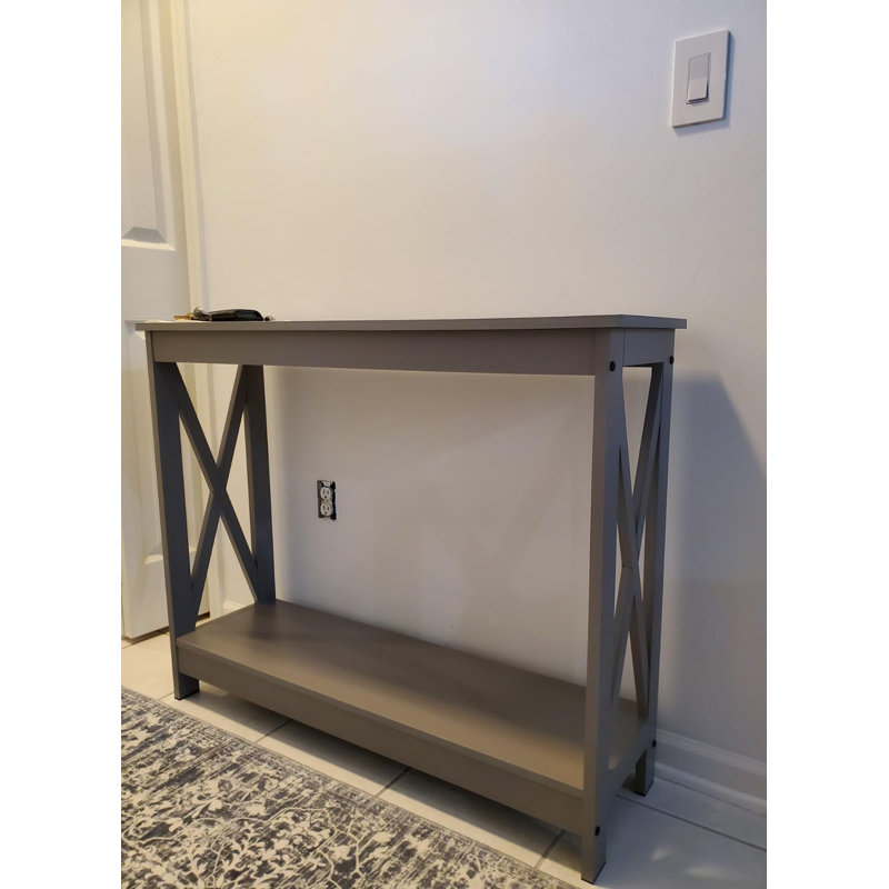 Gracie Oaks Espresso 2-Tier Narrow Console Sofa Side Table | Wayfair